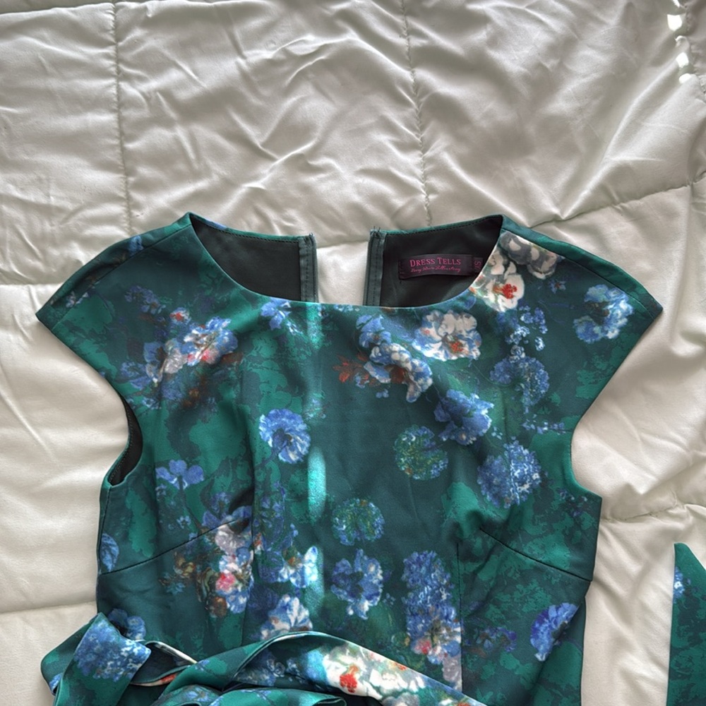 Floral Green Dress